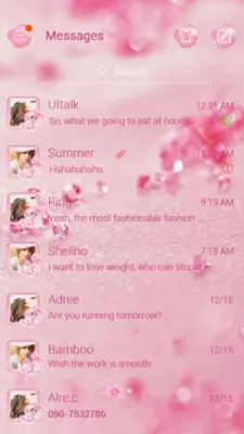 (FREE) GO SMS SPARKLING THEME android App screenshot 2